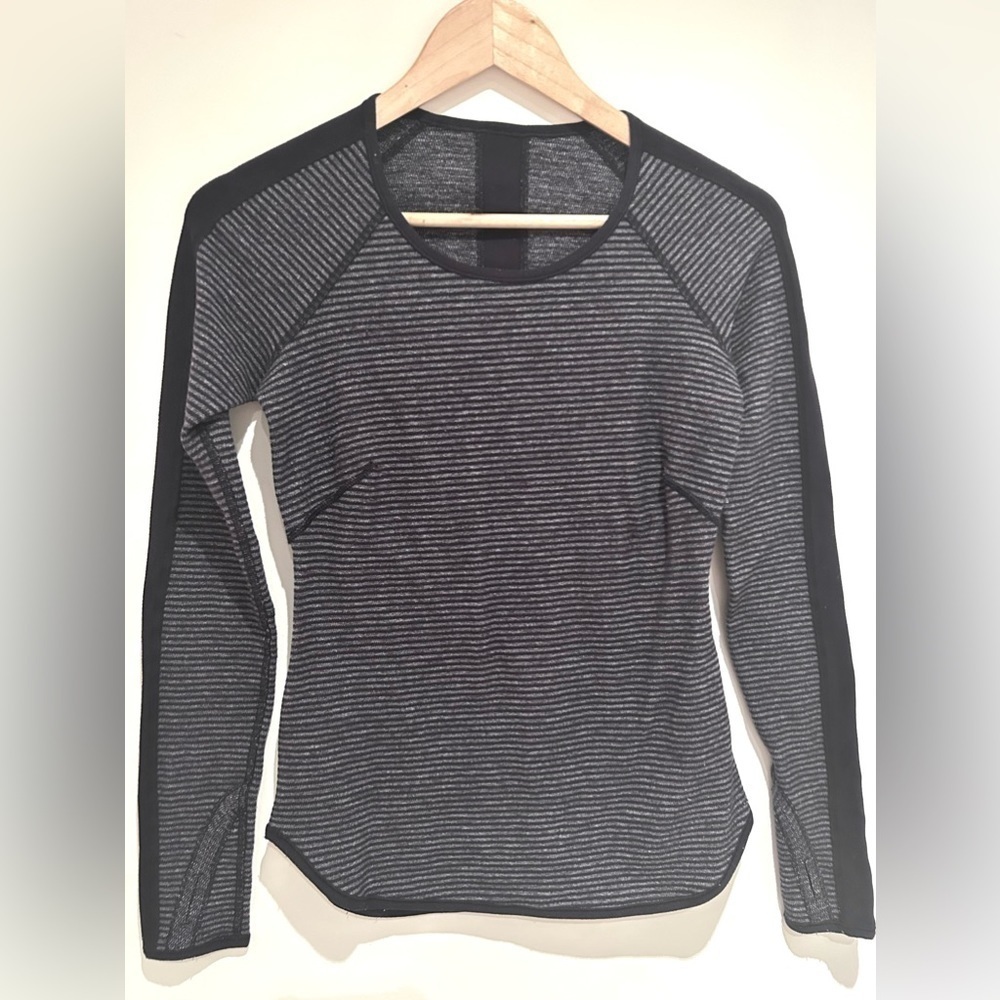 Lululemon Runder Under Long Sleeve Heathered Coal / Heathered Coal